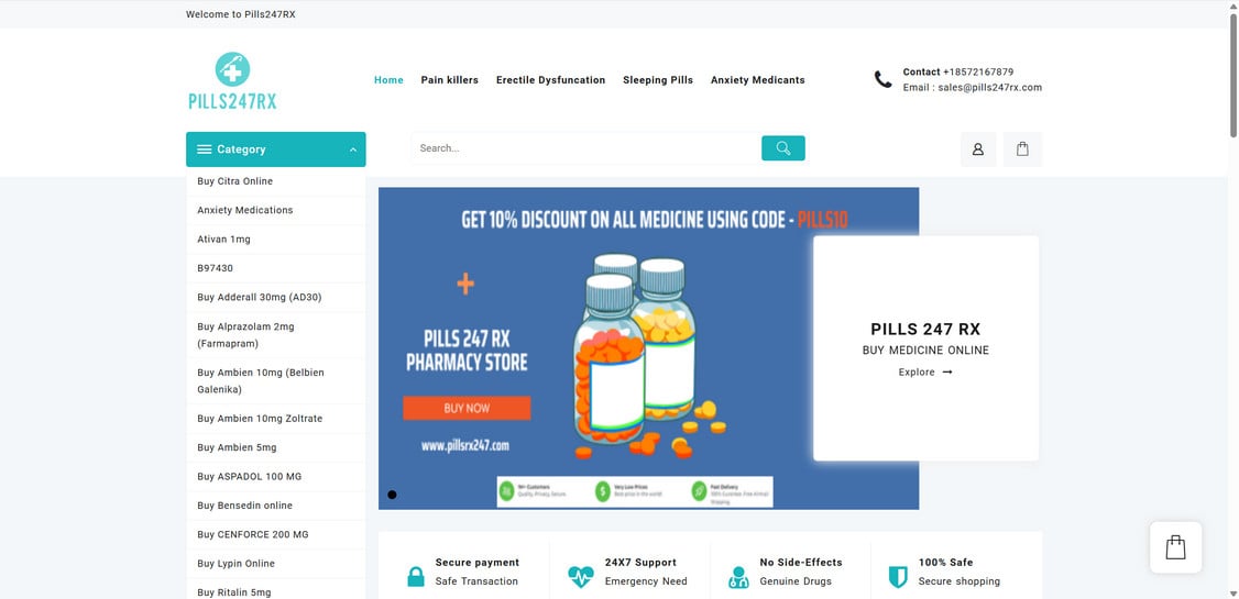 Pills247rx.com Is A Scam - Never Shop Here 1 Pills247rx.com scam