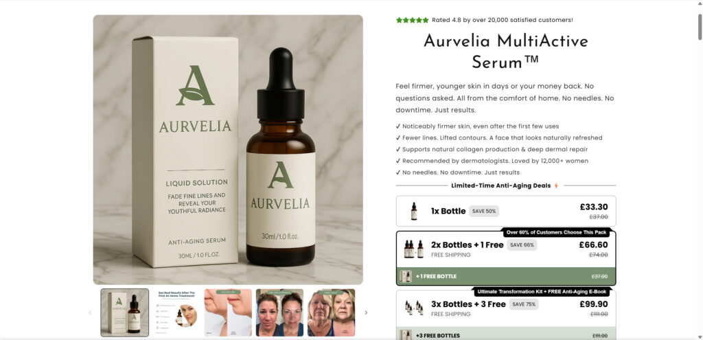 Aurvelia MultiActive Serum – Scam or Legit Anti-Aging Solution? 1 2 9