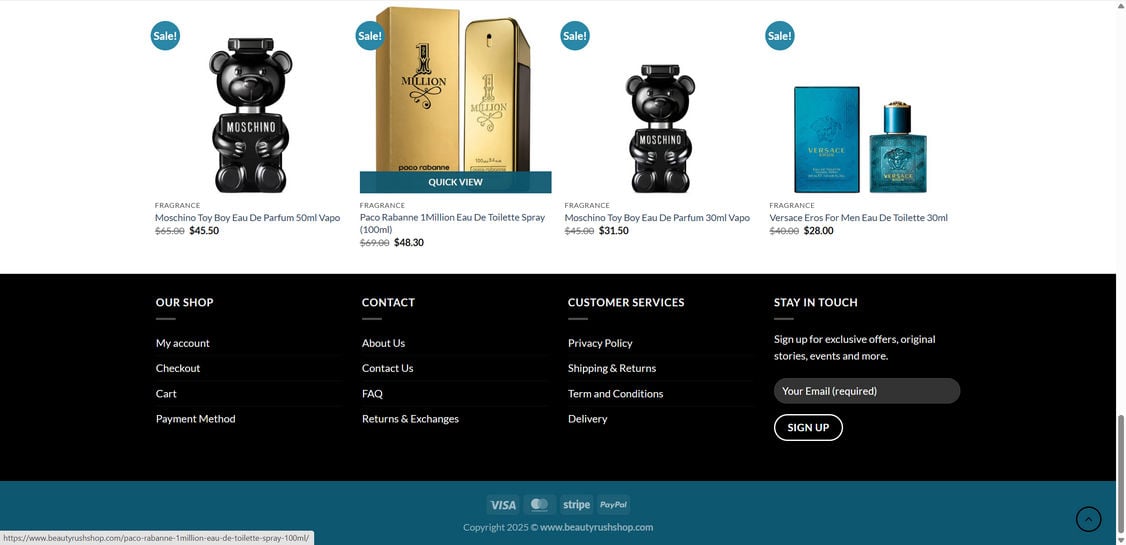 Beautyrushshop.com scam