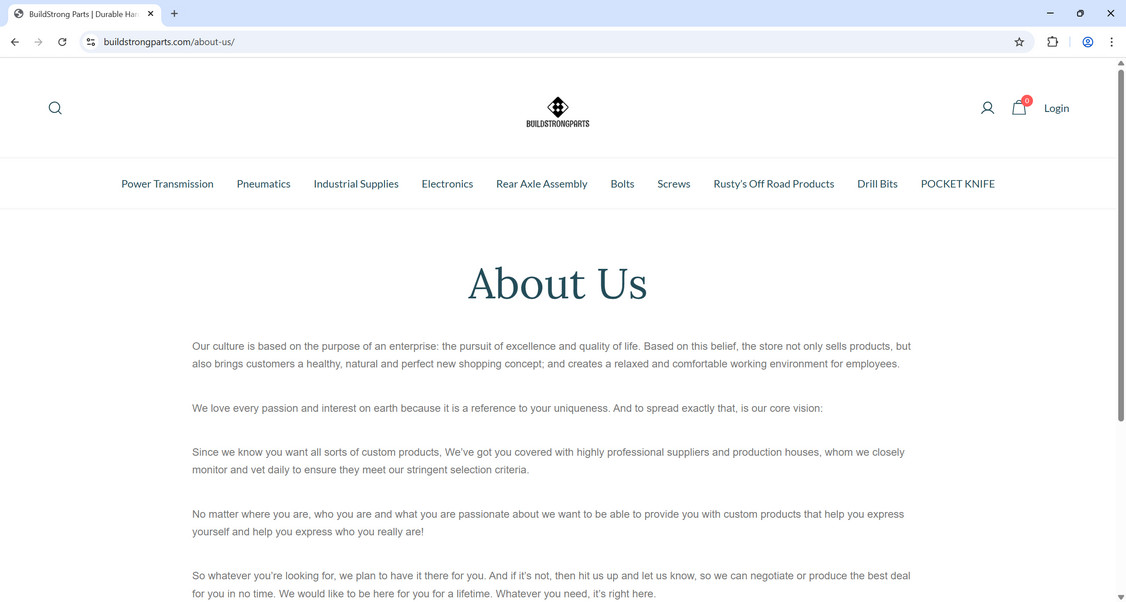 Buildstrongparts.com scam