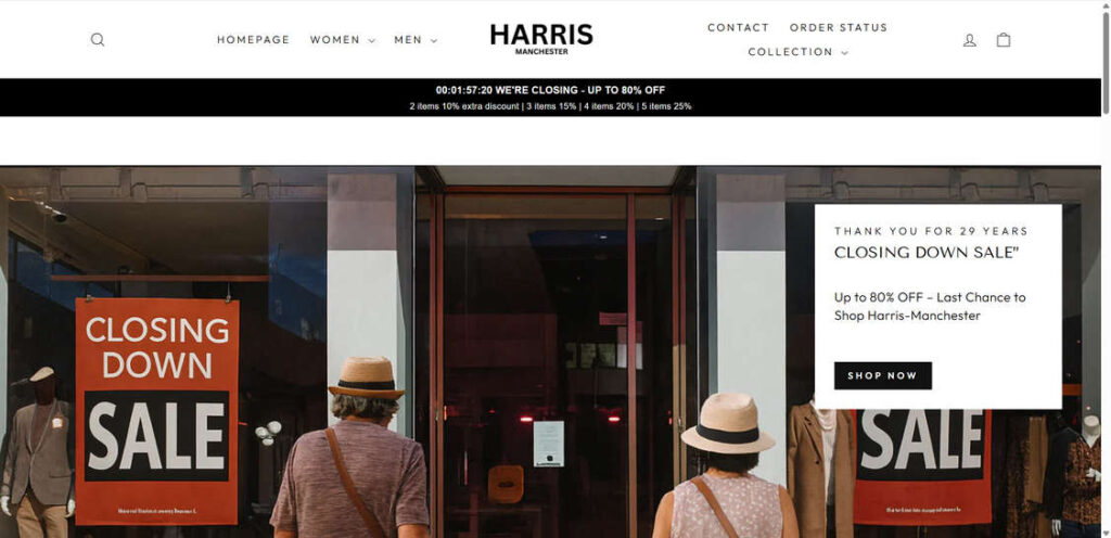 Harris manchester.com scam