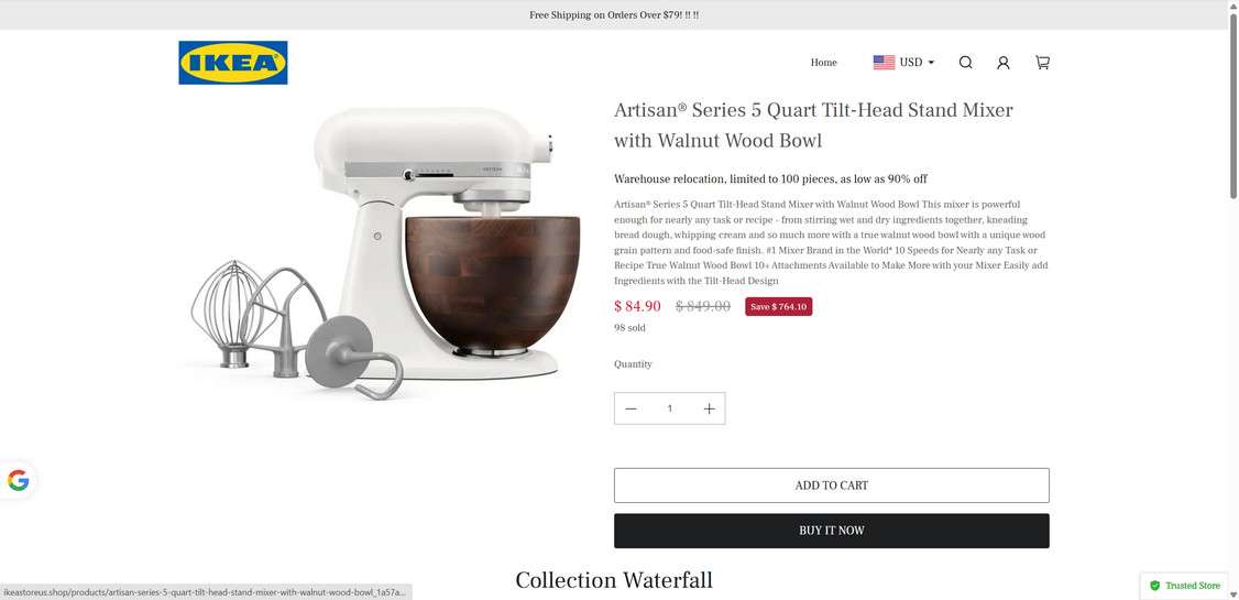 Ikeastoreus.shop scam