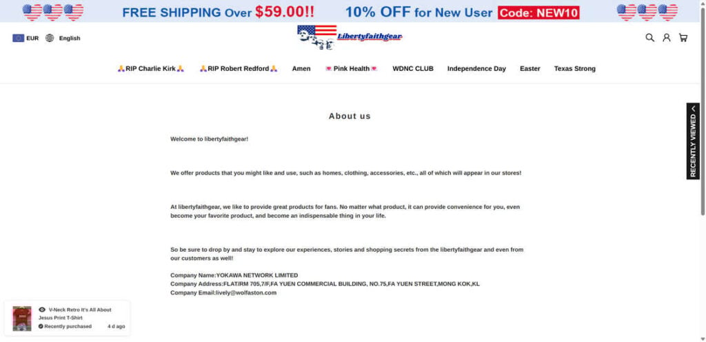 LibertyFaithGear.com scam