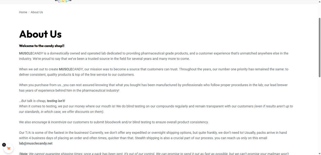 Musclecandy.shop scam