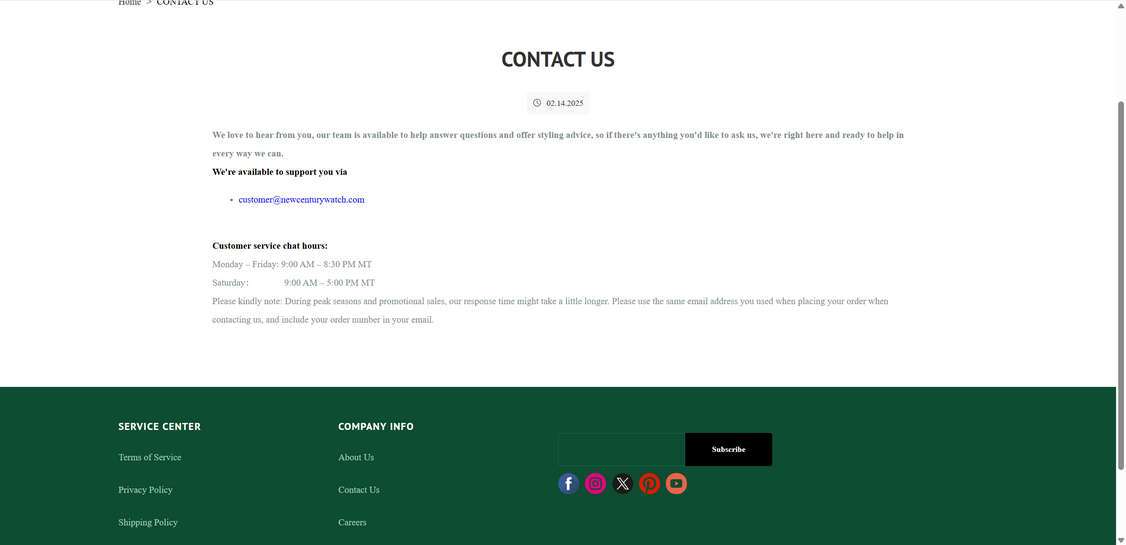 Newcenturywatch.shop scam