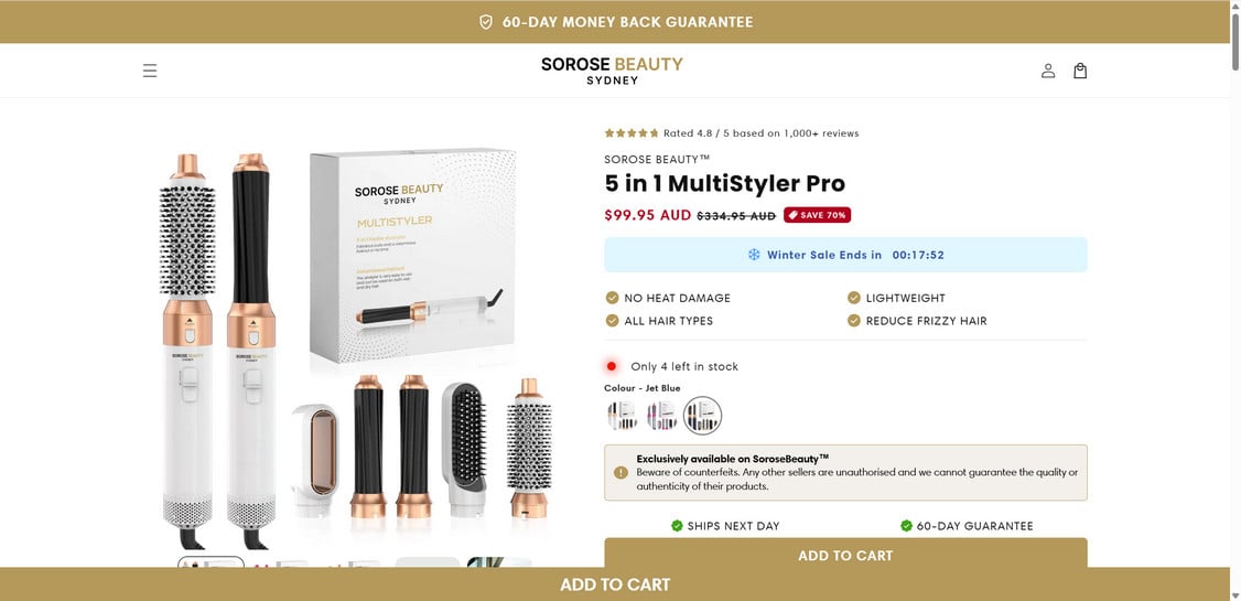 Sorose Beauty 5 in 1 MultiStyler Pro