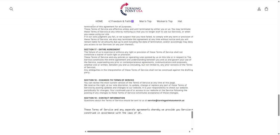 Turningpointusamerch.us scam