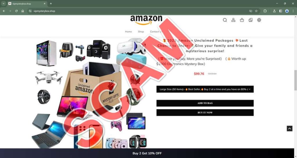 Amazon Unclaimed Packages Scam
