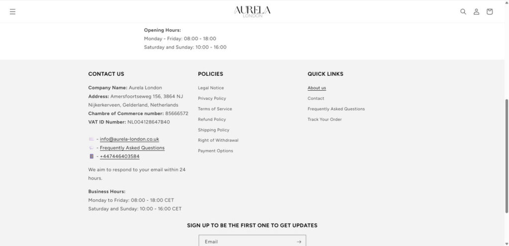 Aurela london.co .uk scam