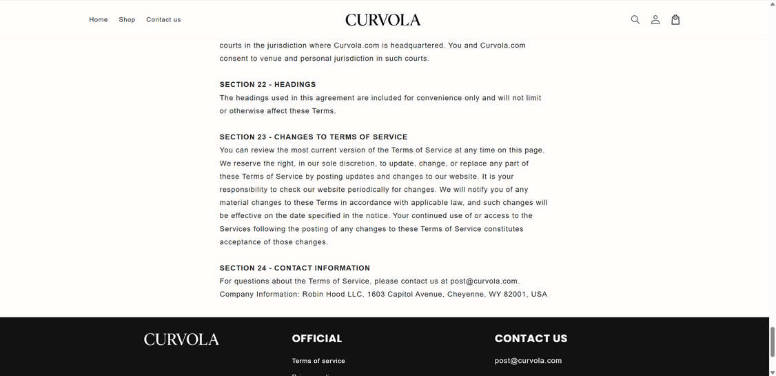Curvola.com scam