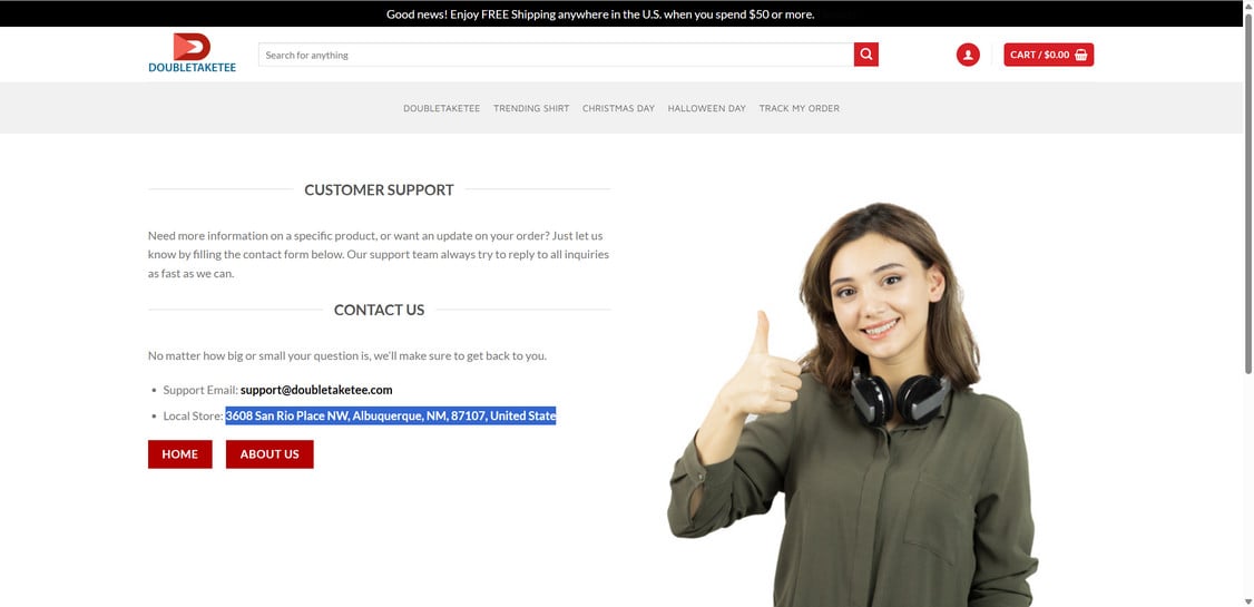 Doubletaketee.com scam