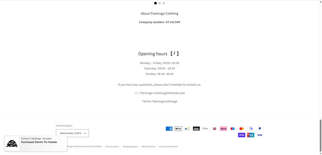 FlamingoClothing.nl scam