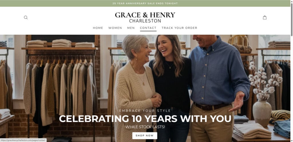 Gracehenrycharleston.com scam 1
