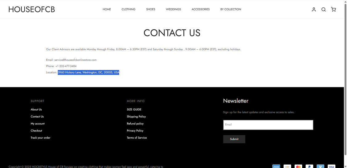 Houseofcbonlinestore.com scam