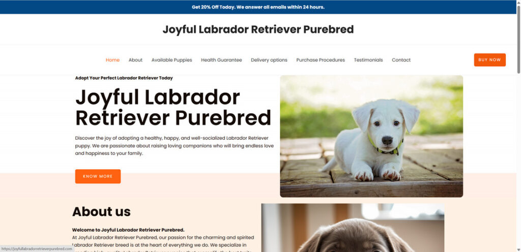 Joyfullabradorretrieverpurebred.com scam