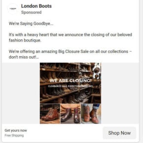 London boots.com scam