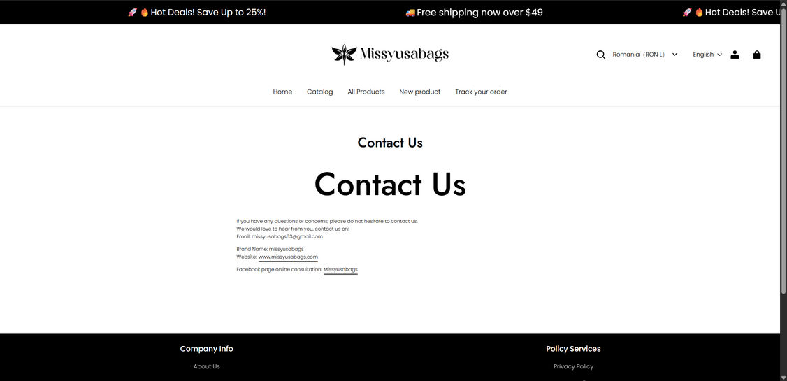 MissyUSABags.com scam