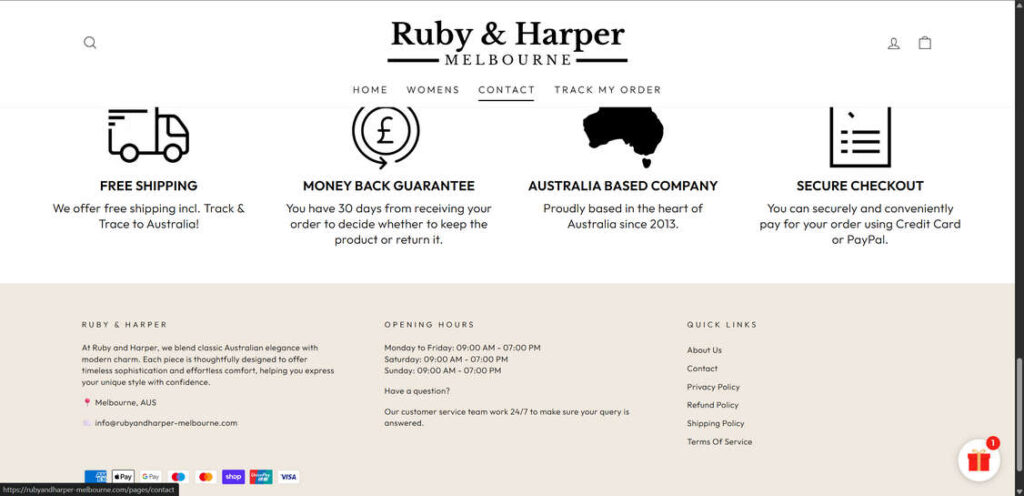 Rubyandharper melbourne.com scam