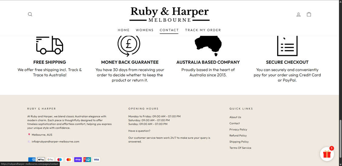 Rubyandharper-melbourne.com scam