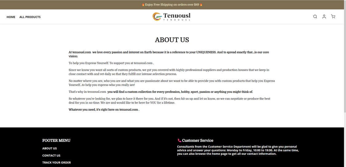 Tenuousl.com scam