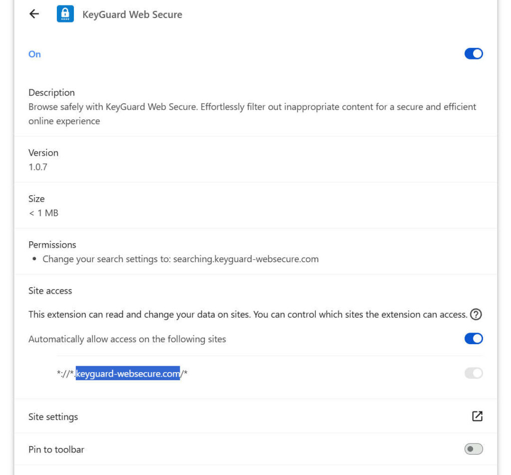 keyguard websecure.com redirect