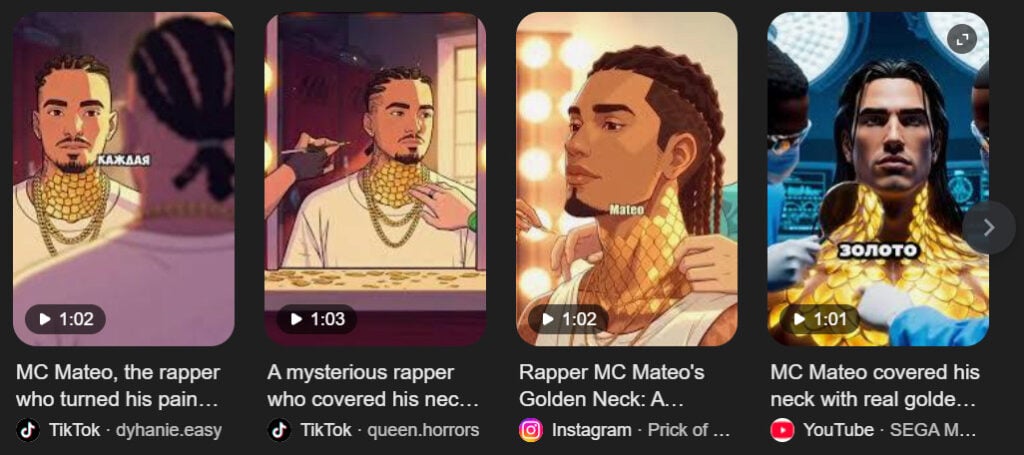 Rapper MC Mateo and the Golden Neck Is FAKE – AI Video Scam 1 1 2