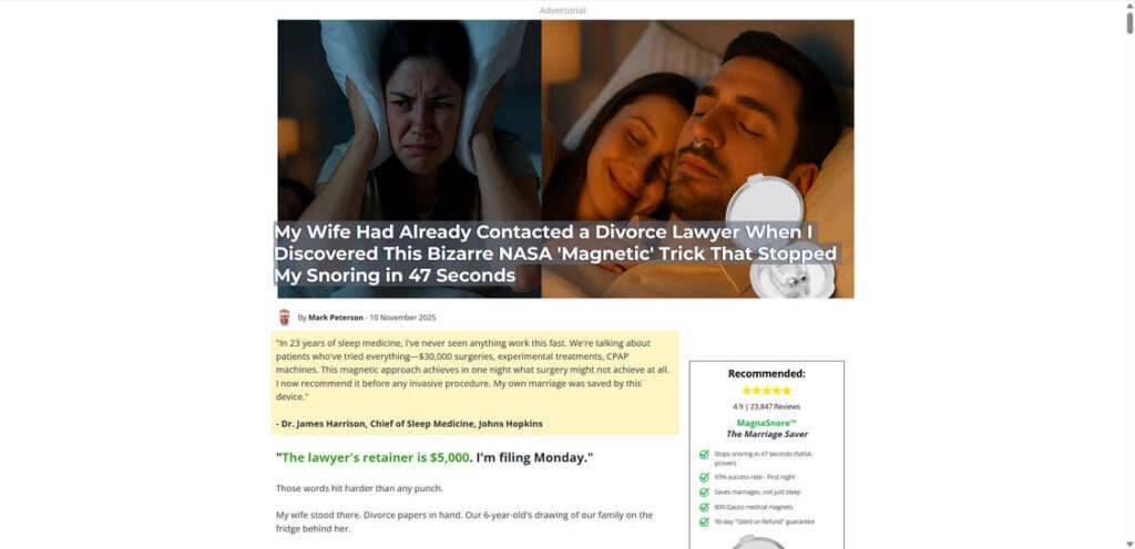 SnoreGrip Pro Review – The NASA “Magnetic” Trick Scam 3 11 1