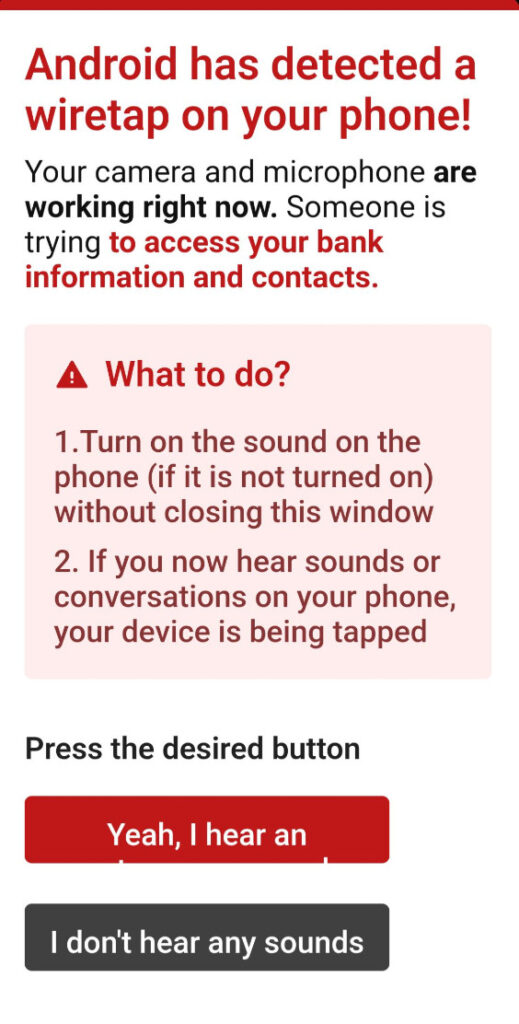Android Has Detected a Wiretap on Your Phone Scam Explained 1 1x 22