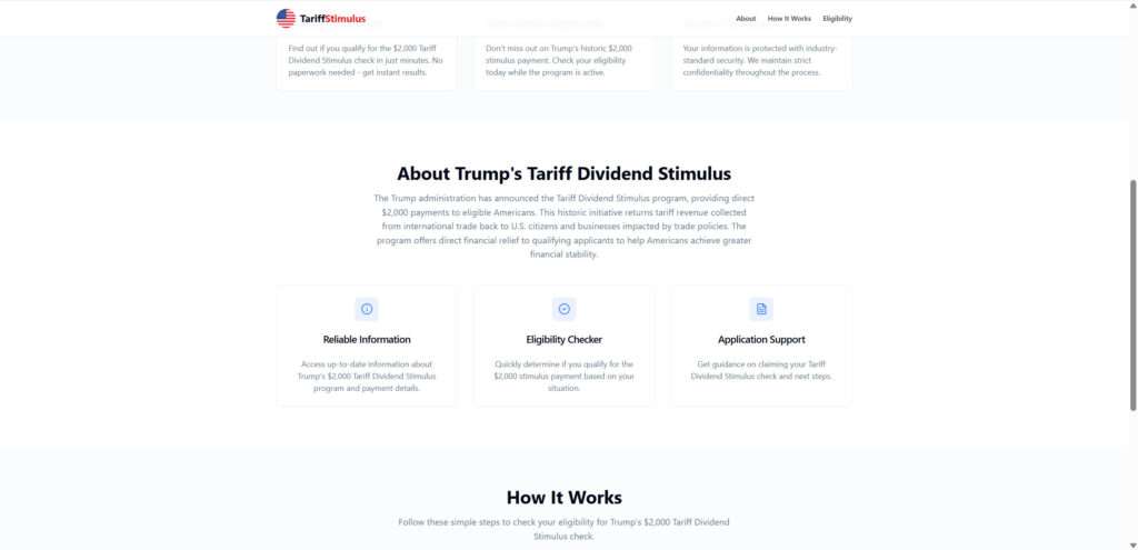 Trump’s $2000 Tariff Dividend Stimulus Check Scam Sites Exposed 3 3 9