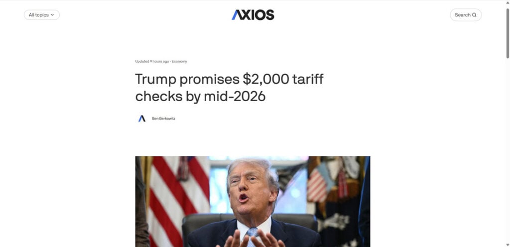 Trump’s $2000 Tariff Dividend Stimulus Check Scam Sites Exposed 2 34
