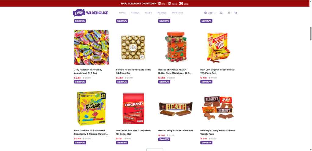 Candy Warehouse Bankruptcy Sale Scam: Fake 90% Off Clearance Ads 5 6