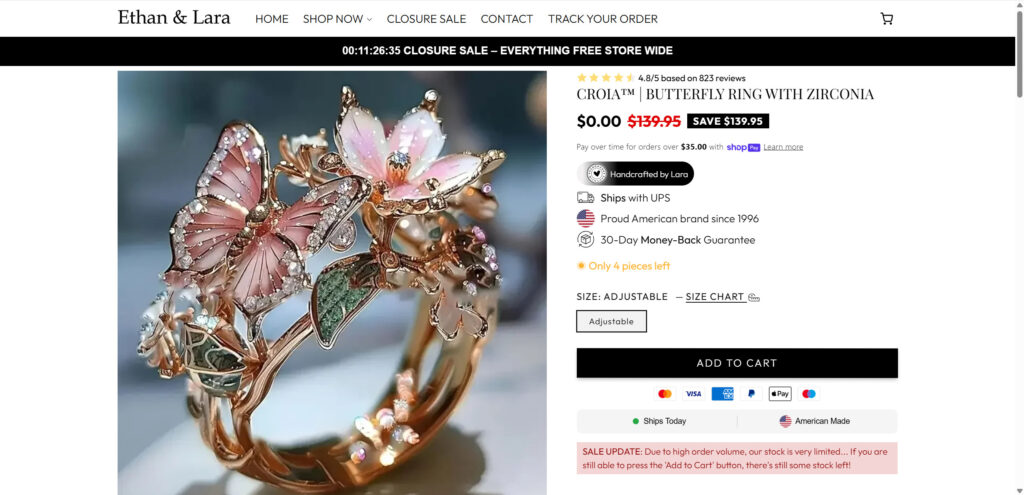 Ethan & Lara Jewelry Closing Sale Scam - Subscription Trap Exposed 4 6 2