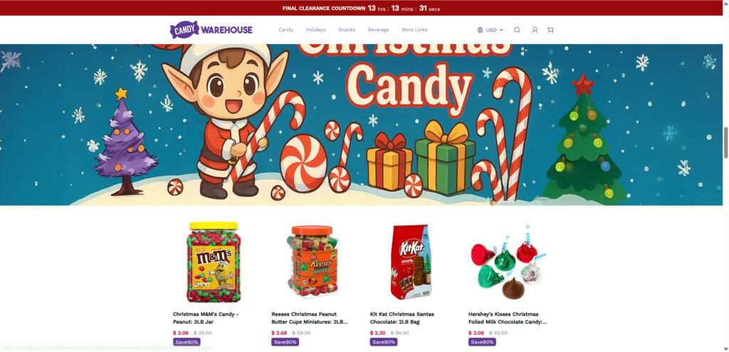 Candy Warehouse Bankruptcy Sale Scam: Fake 90% Off Clearance Ads 3 7 1