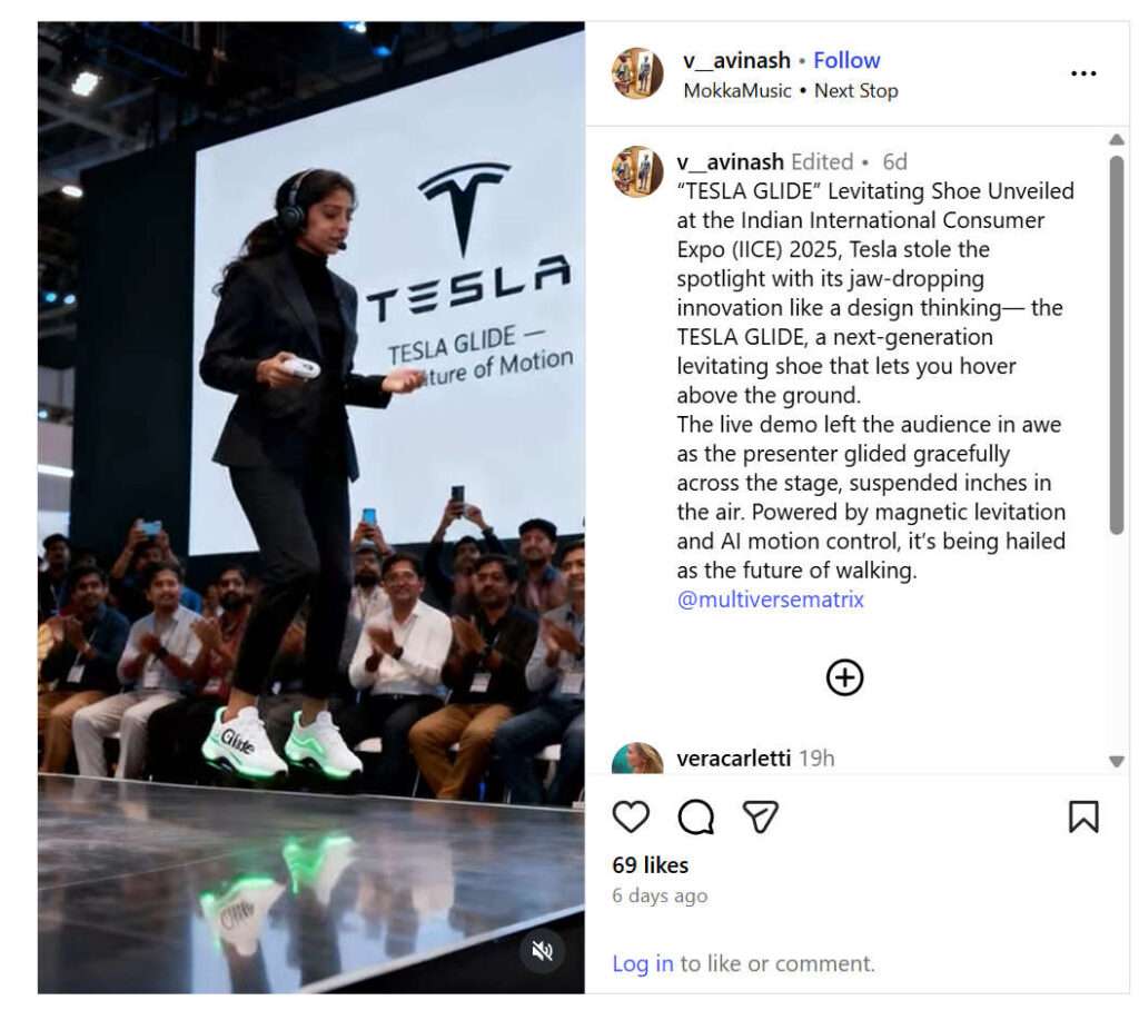 'Tesla Glide' Flying Shoes Video is AI-generated - Full Investigation 1 9