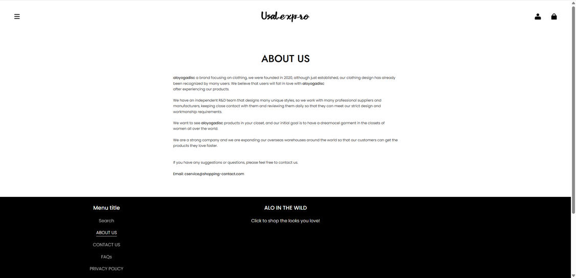 Aloutletsapparel.com scam