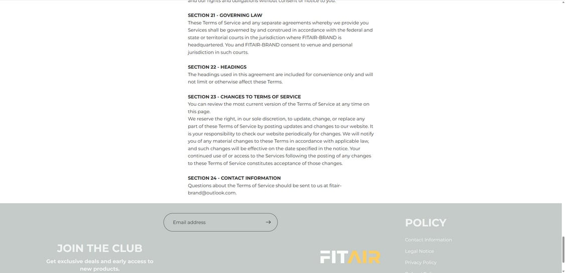 Fitair-brand.com scam
