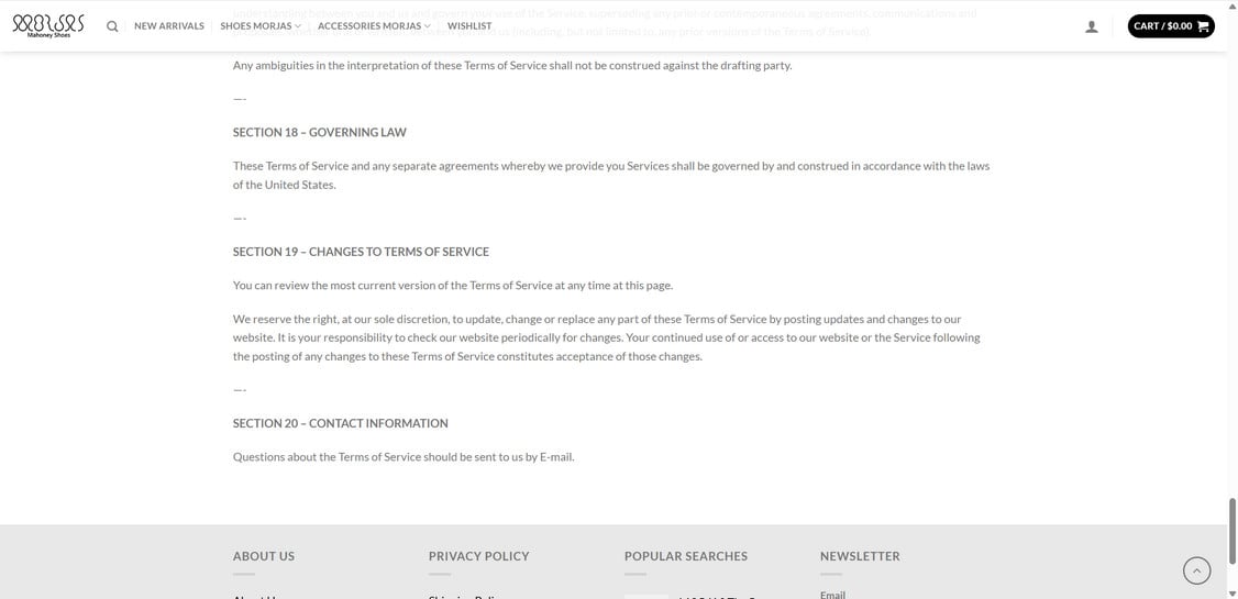 Mahoneyshoes.com scam