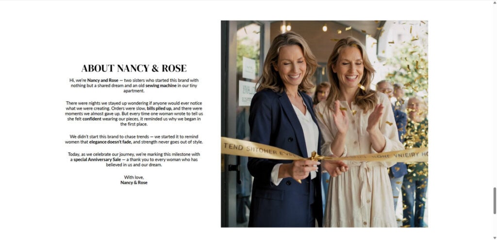 Nancy & Rose Anniversary Sale Is FAKE - Total Scam Exposed 1 Nancy Rose Washington SALE SCAM