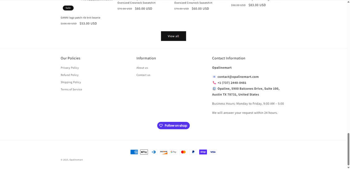 Opalinemart.com scam