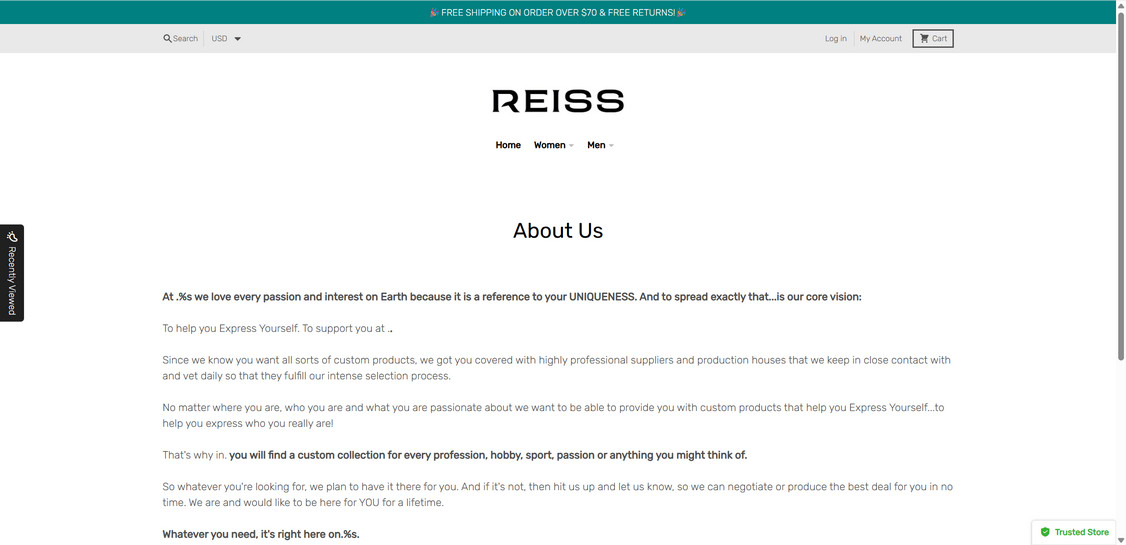 Reissoutletsale.com scam