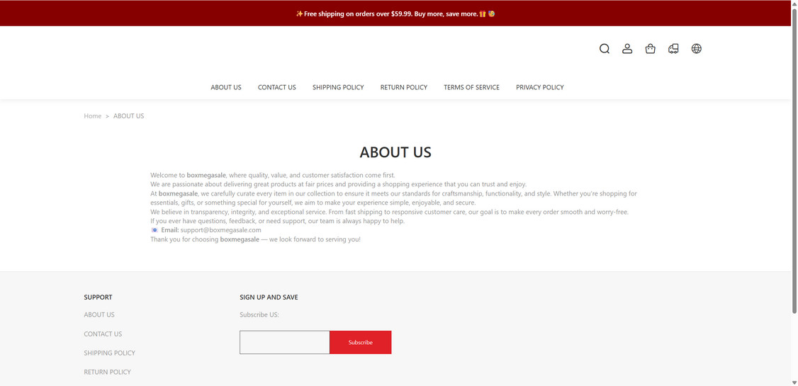 Boxmegasale.com scam