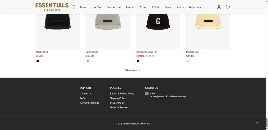 Essentialshoodieonsale.shop scam