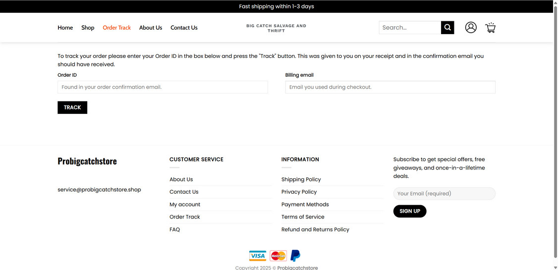 Probigcatchstore.shop scam