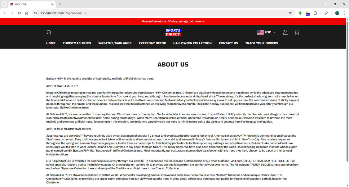 Uksportdirects.store scam