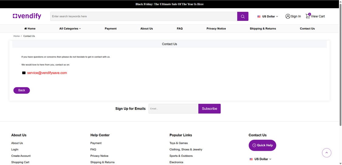 Vendifysave.com scam