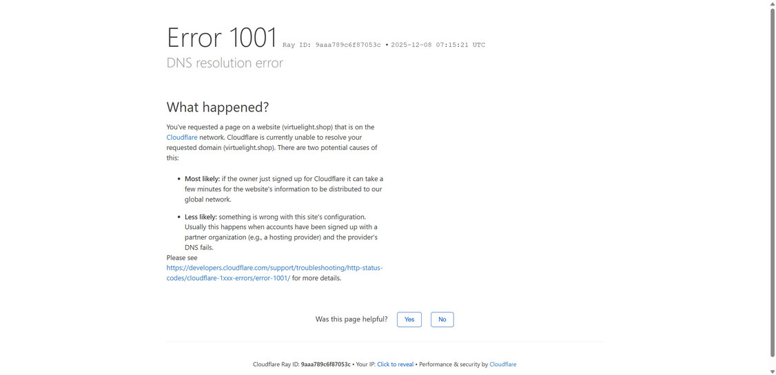 Virtuelight.shop scam
