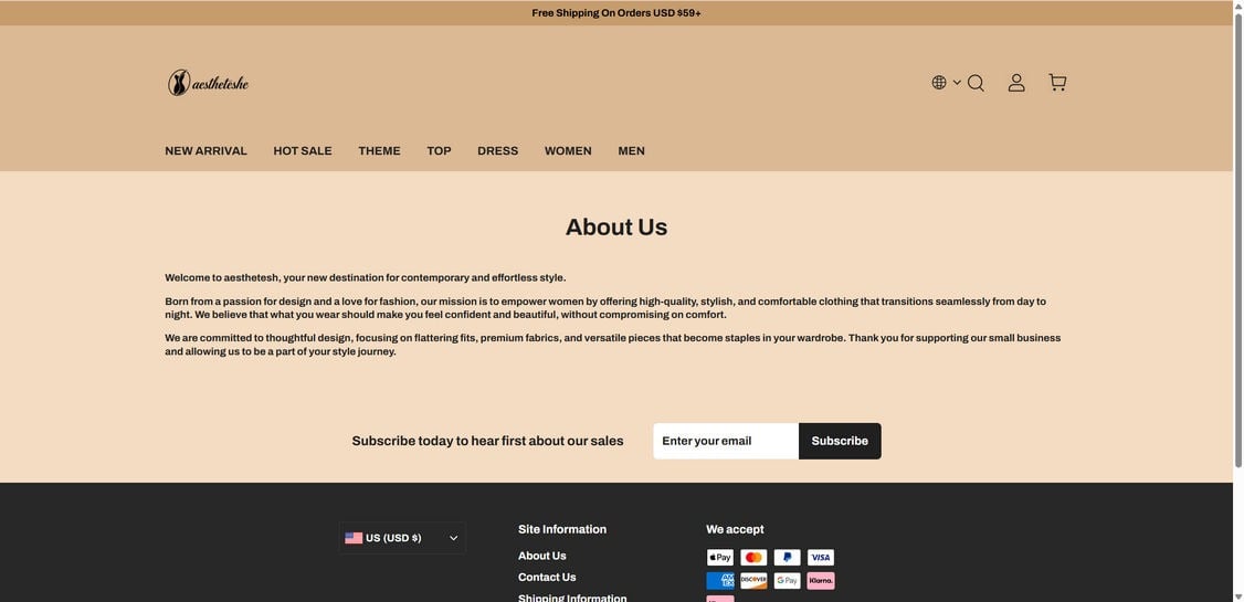 Aestheteshe.com scam