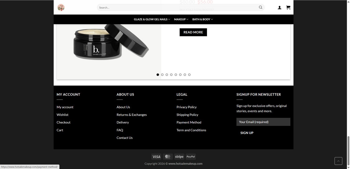 Hotsalemakeup.com scam