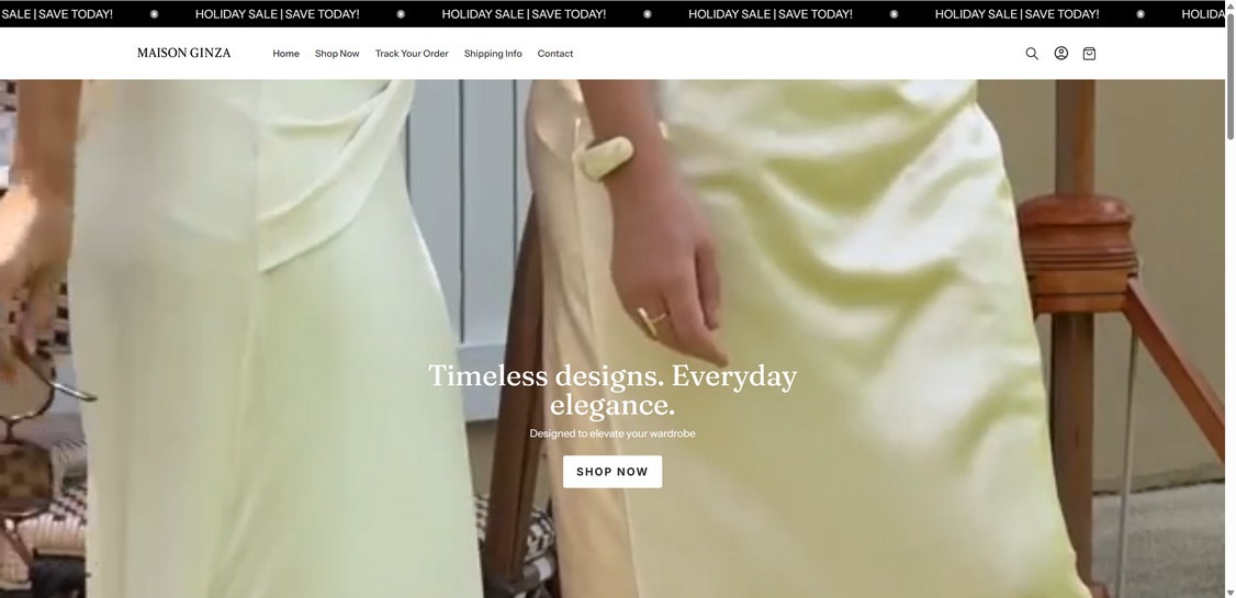 MaisonGinza.com scam