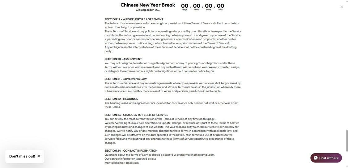 Marivellehome.com scam